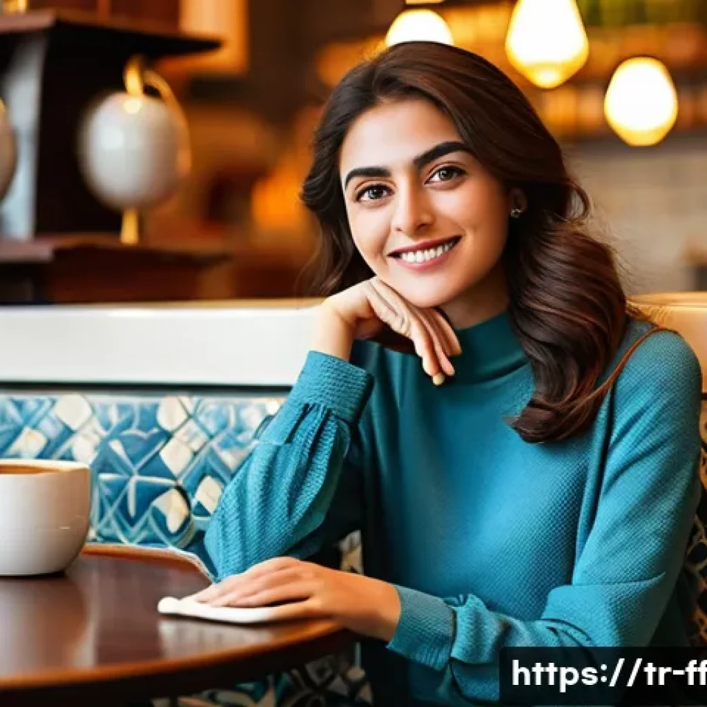 하이퍼 퍼스널라이제이션과 브랜드 충성도 - **Prompt:** A vibrant, sunlit scene featuring a young Turkish woman in her late 20s, elegantly dress...
