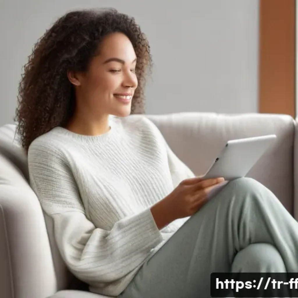 하이퍼 퍼스널라이제이션과 사용자 피드백 활용 - **Prompt 1: A Cozy Digital Retreat**
A young woman in her late 20s, with warm, gentle lighting, ...