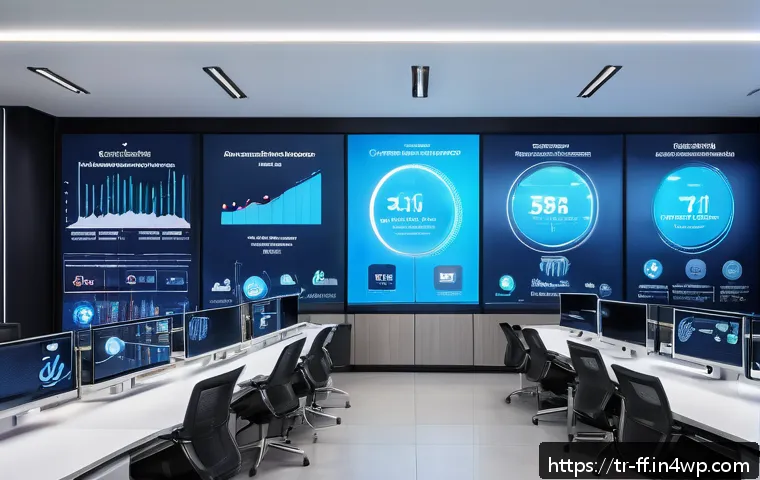 하이퍼 퍼스널라이제이션을 위한 기술 플랫폼 비교 - A modern e-commerce analytics control room with large transparent digital screens displaying deep le...